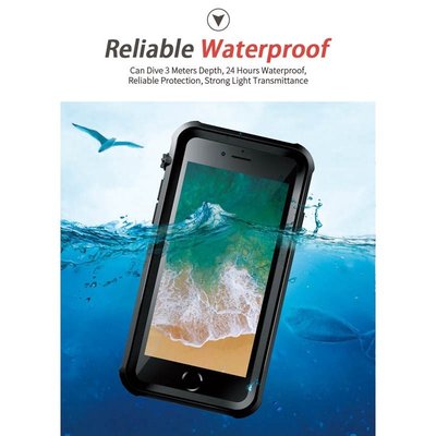 專業級潛水防水殼 iPhone 7 plus 8 Plus i8 i7 防水防摔保護殼 游泳浮潛殼-337221106