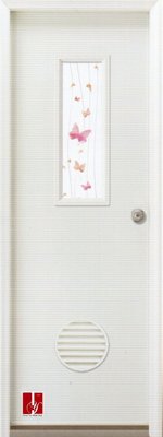 【鴻運】HY牙白04-3數位影像玻璃塑鋼門組.浴室門.廁所門.塑鋼門!影像細膩&amp;逼真寫實!