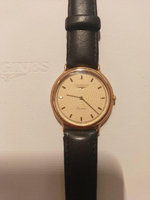 二手 超經典 浪琴錶 LONGINES 18K金 18K 30mm 腕錶 金色錶面 絕版 經典 好品 值得收藏！