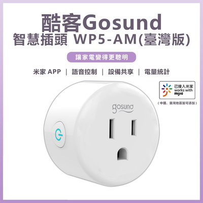 小米 酷客 Gosund 智慧插頭 WP5-AM 電量統計 臺灣版 米家APP控制 支援果、安卓 小愛語音控制
