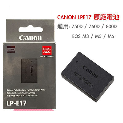 【eYe攝影】現貨 Canon LPE17 原廠電池 吊卡 盒裝 EOS 800D 760D EOS M3 M5 M6