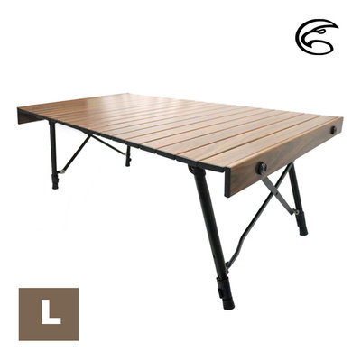 【露營趣】ADISI AS21028L 木紋兩段式鋁捲桌 120CM 鋁合金桌 蛋捲桌 折疊桌 摺疊桌 露營桌 休閒桌