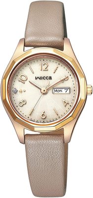 日本正版 CITIZEN 星辰 wicca KH3-525-90 女錶 手錶 光動能 皮革錶帶 日本代購