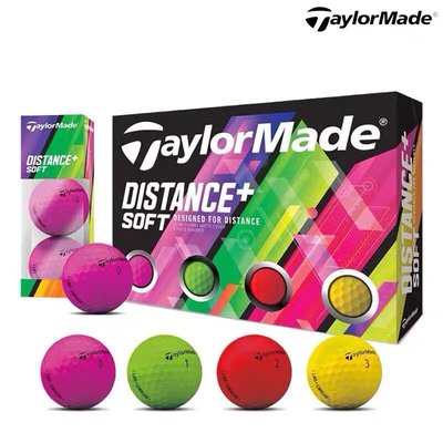 新款Taylormade泰勒梅高爾夫球Distance+solf 彩色雙層~特價