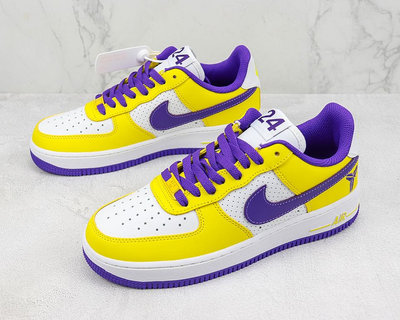 Nike Air Force 1 Purple Lakers Kobe Mamba 白黃紫 314192-151