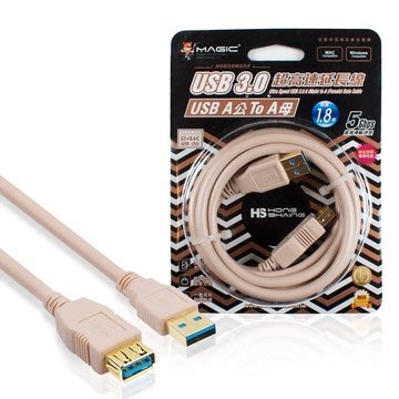 ☆YoYo 3C☆MAGIC USB3.0 A公 對 A母 超高速延長線(24K鍍金) 1.8米~台中/豐原可自取