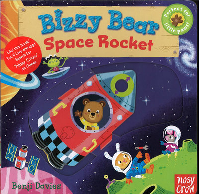＊小貝比的家＊BIZZY BEAR:SPACE ROCKET/硬頁操作書/3~6歲/中秋節