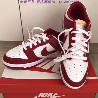 全新正品 Nike Dunk Low "Gym Red" 白紅 男女鞋 慢跑鞋  DD1391-602