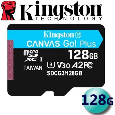 Kingston 金士頓 128GB 128G microSDXC TF U3 V30 記憶卡 SDCG3/128GB