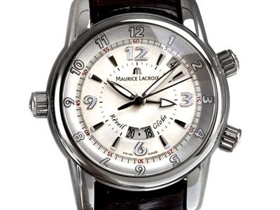 Maurice Lacroix 艾美 Masterpiece 系列不鏽鋼GMT嚮鈴腕錶