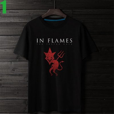 IN FLAMES【烈燄邪神】短袖搖滾樂團T恤(男生版.女生版皆有) 新款上市購買多件多優惠!【賣場一】