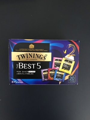 日本片岡物產 TWININGS 英國唐寧茶 下午茶組合 5種 錫蘭茶 大吉嶺 伯爵茶 果香 綜合茶包【FIND新鮮貨】