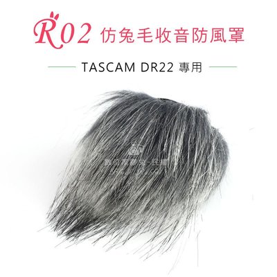 數位黑膠兔【 R02 兔毛 TASCAM DR22 】 相機 麥克風 收音 防風罩 錄音 錄影 抗躁 防雜音 DR-22