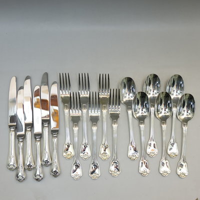 早期法國 CHRISTOFLE 鍍銀餐具18件組