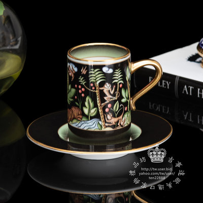 【吉事達】英國製Minton明頓2007年森林世界歐式骨瓷下午茶咖啡杯盤組 生日年度杯盤