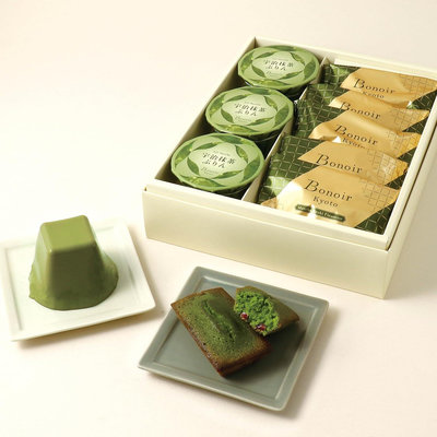 《FOS》日本製 京都 宇治抹茶 布丁 蛋糕 和菓子 (8個入) 綠茶 送禮 新年 禮盒 零食 長輩 孩童 伴手禮 熱銷 新款