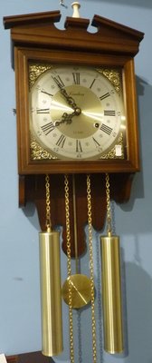 【機械鐘行家】 古董鐘 日本掛鐘 老鐘 擺鐘 咕咕鐘 發條鐘 40日 音簧管敲鐘聲(1年保固)