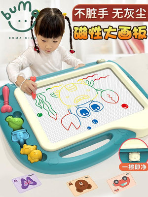 超大兒童畫畫板磁性寫字板一歲寶寶彩色涂鴉畫寫板支架式家用2歲3-buma·kid