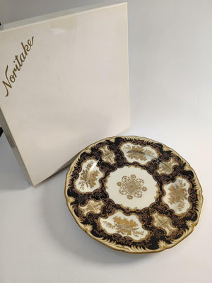 日本 Noritake 則武 手繪重工 圓盤 餐盤 賞盤 居家裝飾擺件