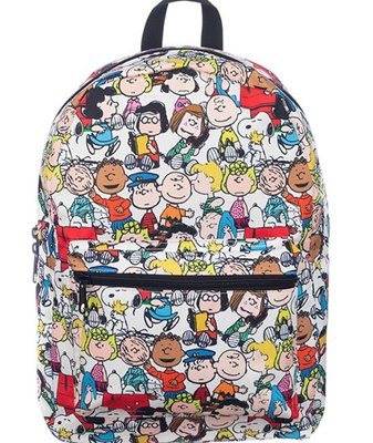 預購 美國帶回 Peanuts Snoopy 滿版 可愛漫畫史奴比後背包 旅行包 書包 健身房包 電腦包