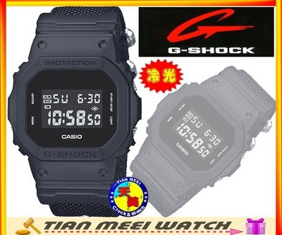 【台灣CASIO原廠公司貨】G SHOCK絕對強悍 帆布錶帶DW-5600BBN-1【天美鐘錶店家直營】【超低價有保固】