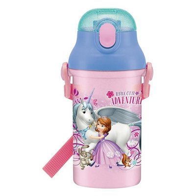 日本製 迪士尼 Disney 公主系列 蘇菲亞 塑膠 彈蓋 吸管水壺