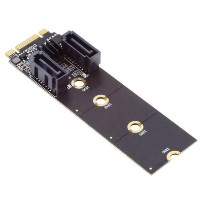 M2 NVME B+M-Key PCIe轉SATA3 6Gbps轉接板 M.2 PCIe轉SATA SA-043