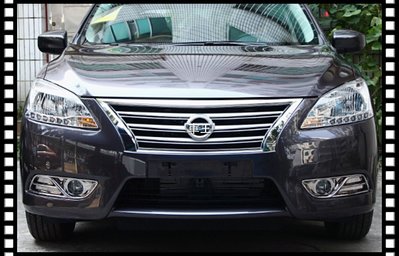 【車王汽車精品百貨】Nissan 日產 2014 New super Sentra  前霧燈框 前霧燈罩