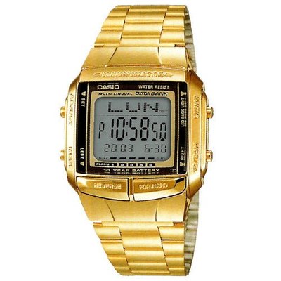 [時間達人]CASIO 數位城市光廊電子數字錶DB-360G-9A-金/37.7mm保證原廠公司貨