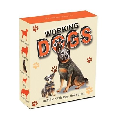 澳洲 紀念幣 2011 工作犬系列銀幣-澳洲牧牛犬&amp;拉布拉多 原廠原盒