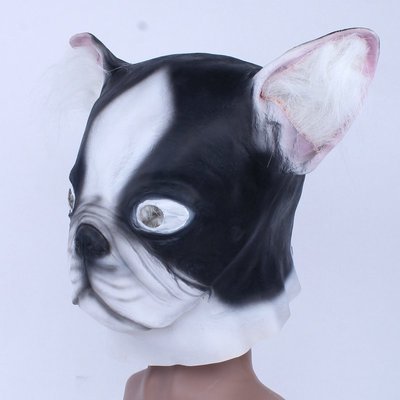 萬聖節舞會面具鬼節用品威尼斯面具乳膠動物頭套面具黑色貓面具