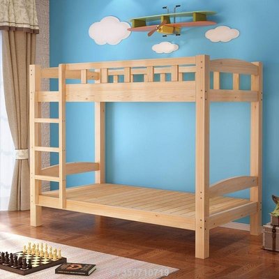 現貨 實木上下鋪木床成人高低床雙層床二層床子母床多功能兒童床上下床【上下床】