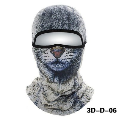 【熱賣精選】冬季騎行3動物防風頭套護全臉滑雪摩托車裝備臉基尼