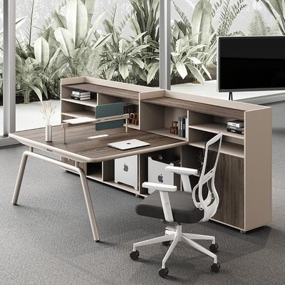 促銷打折 職員辦公桌椅組合 簡約現代辦公室家具 2人4人屏風工位員工電腦桌