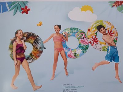 INTEX58263 原廠 成人彩色手把游泳圈 夏天玩水 浮圈戲水游泳必備 充氣浮排 溫泉可以用
