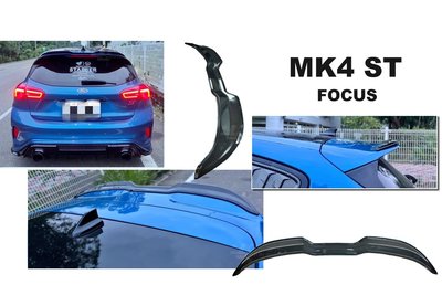 》傑暘國際車身部品《全新 福特 FORD FOCUS MK4 ST 水轉印卡夢紋路 運動版 尾翼 專用鴨尾