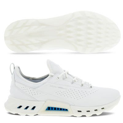 (易達高爾夫)全新原廠ecco Biom C4 白色 無釘 女仕 高爾夫球鞋