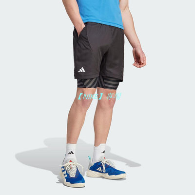 【NIKE 專場】adidas AEROREADY 兩件式運動短褲 吸濕排汗  男 IB5493