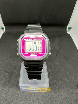【金台鐘錶】CASIO卡西歐 學生錶 兒童數字錶 (粉紅框) LA-20WH-4A