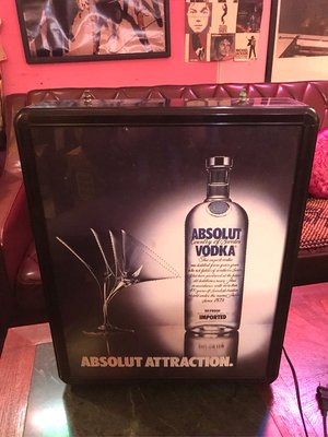 老燈箱 絕對伏特加 酒 烈酒 Absolut Vodka 流動燈箱 絕版燈箱 稀有 跑馬燈 串流燈箱 霓虹燈