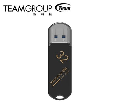《Sunlink》Team十銓科技 C183 USB3.2簡約風隨身碟-黑色 32GB