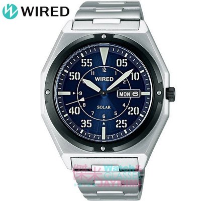 【JAYMIMI傑米】 日本東京 WIRED 全新原廠公司貨 太陽能軍事風格時尚手腕錶 #AW6001X1