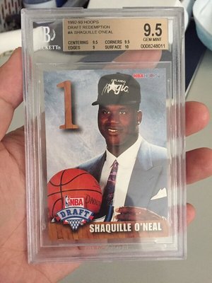 眾誠優品 NBA球星卡 1992年發行沙奎爾 奧尼爾新秀卡SSP金標 大鯊魚 選秀圖ZC1046