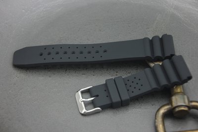 高質感*18mm蛇腹式矽膠錶帶替代原廠貨citizen星晨seiko精工diver潛水錶適用貼心雙錶圈