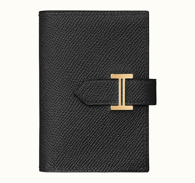 [現貨/預購］Hermes Bearn mini  Wallet 經典黑色金釦短夾 卡夾名片夾 可放零錢 紙鈔 男女適用