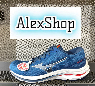 艾力克斯 MIZUNO WAVE INSPIRE 18 WAVEKNIT(4E寬楦) 藍灰白 慢跑鞋 男 J1GC222214