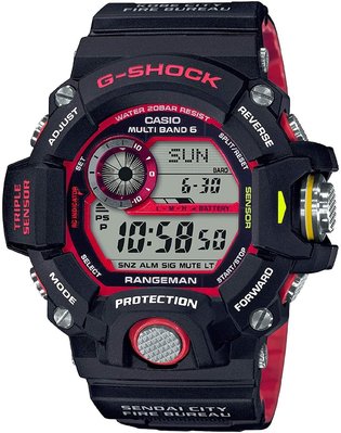 日本正版 CASIO 卡西歐 G-Shock GW-9400NFST-1AJR 緊急消防援助隊 電波錶手錶男錶 日本代購