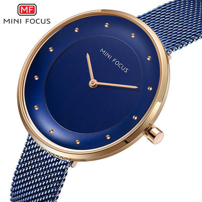 現貨女士手錶腕錶MINI FOCUS福克斯女士手錶速賣通時尚石英錶鋼網帶MF0179L