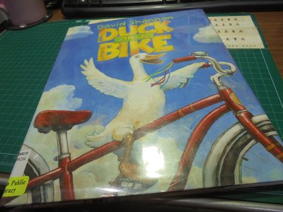 david shannon duck on a bike 英文精裝讀本繒本故事閱讀伅33-3美美書房