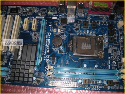 JULE 3C會社-技嘉 P61-USB3-B3 H61 晶片/DDR3/四相CPU電源/全固態/ATX/良品 主機板